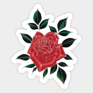 Red Rose Sticker